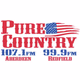 Logo de Pure Country 107.1 & 99.9 - K296FW